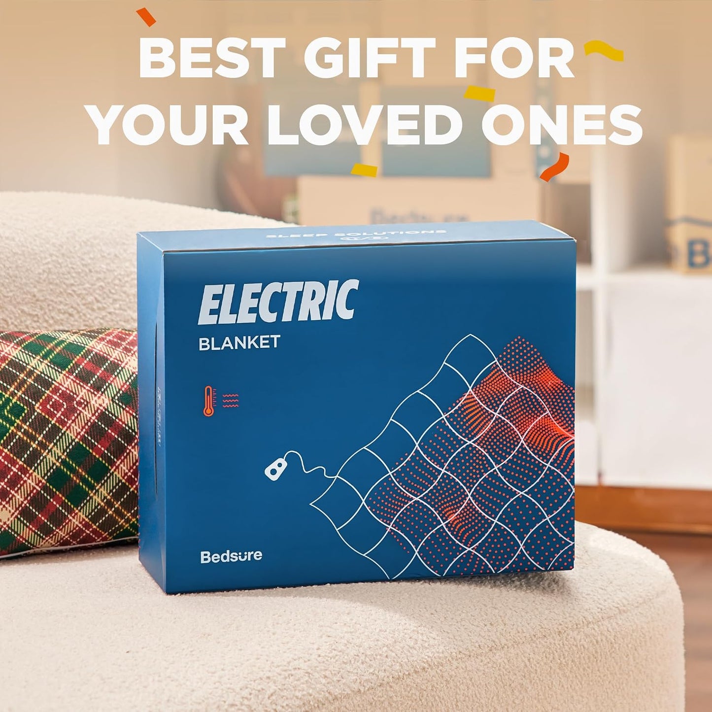 Bedsure Heated Blanket Throw Blanket with Preheat Function - Fast Heating Electric Blanket, Soft Flannel Throw with 6 Time Settings(Up to 10H), 6 Heating Settings, Gifts for Grandma (50"x60", Cream)