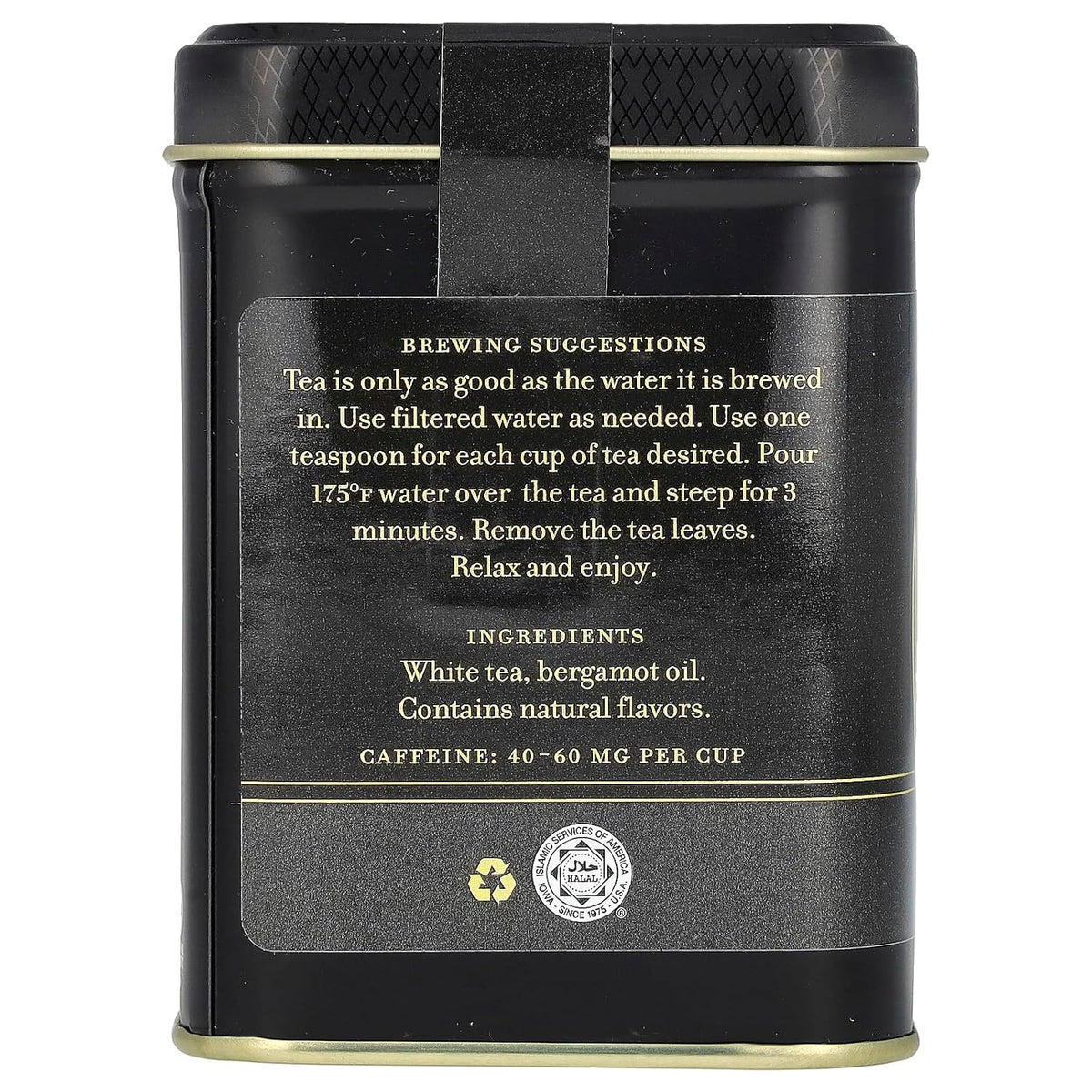 Harney & Sons Winter White Earl Grey Loose Leaf White Tea, 2 oz