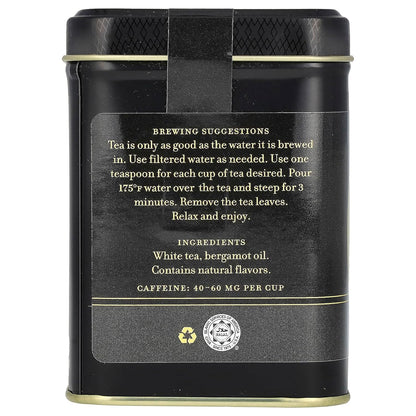Harney & Sons Winter White Earl Grey Loose Leaf White Tea, 2 oz