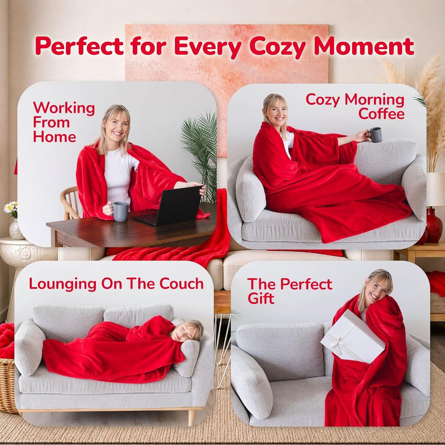 Super Blanky Wearable Blankets for Women & Men, Graduation Day Gift for Her, Cozy Gifts for Women, Wife Birthday Gifts Ideas