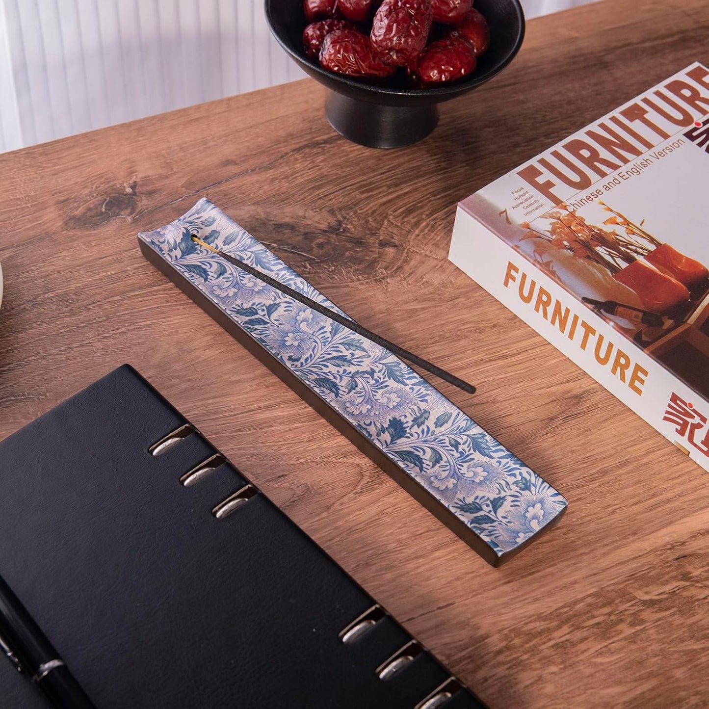 Incense Holder for Sticks, Ceramic Incense Burner with Ash Catcher, Aesthetic Decor for Home, Room & Office, Unique Gifts for Housewarming Yoga, Meditation & Spa