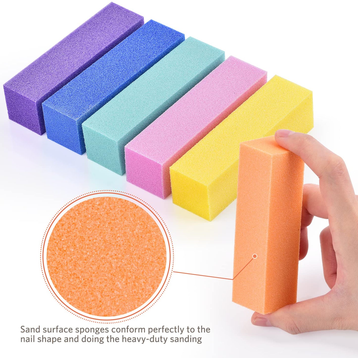 TsMADDTs Nail Files and Buffers, Professional Manicure Tools for Nail Care | Durable Emery, For Natural Or Acrylic Nails, Shaping and Polishing, Salon-Quality, DIY or Pro, 12PCS 100/180 Grit Nail Files