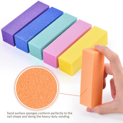 TsMADDTs Nail Files and Buffers, Professional Manicure Tools for Nail Care | Durable Emery, For Natural Or Acrylic Nails, Shaping and Polishing, Salon-Quality, DIY or Pro, 12PCS 100/180 Grit Nail Files