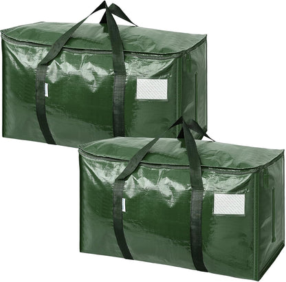 TICONN Extra Large Moving Bags Heavy Duty with Zippers & Carrying Handles, Durable Storage Bags Moving Boxes for Closet Organizers and Storage (Blue)
