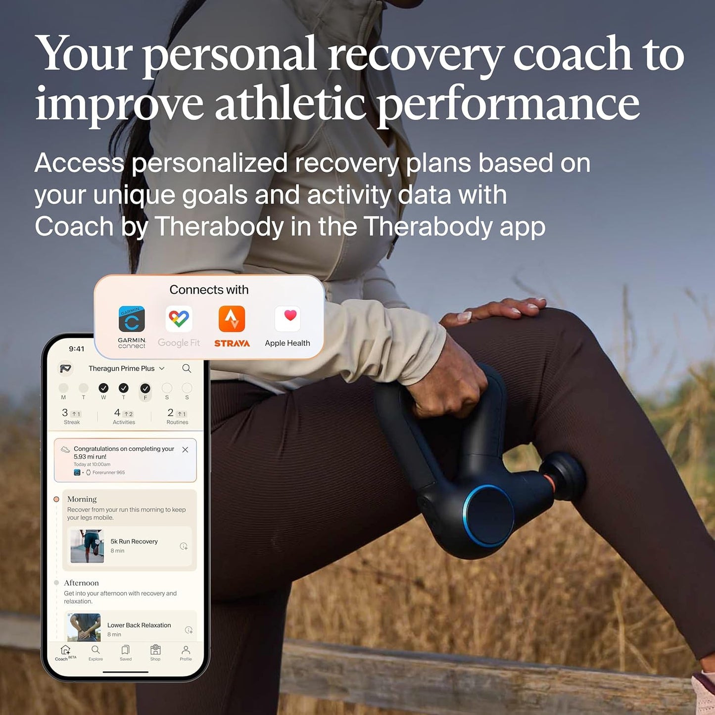 TheraGun Prime (6th Generation) Massage Gun by Therabody – Deep Tissue, Powerful Massage in a Rugged, Durable Design for Reliable Recovery & Pain Relief