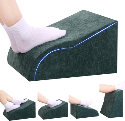 Foot Rest for Under Desk at Work, Ergonomic Under Desk Footrest with Washable Cover for Office, Home & Gaming Leg Elevation Pillow Black