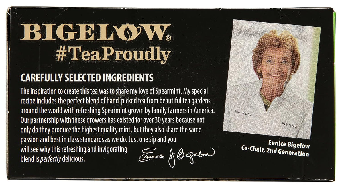 Bigelow Tea Perfectly Mint Black Tea, Caffeinated, 20 Total Tea Bags