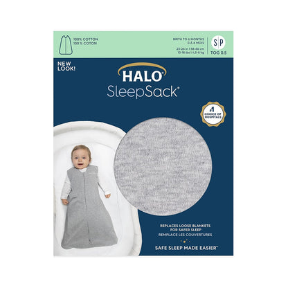 HALO SleepSack, 100% Cotton Wearable Blanket, Swaddle Transition Sleeping Bag, TOG 0.5, Ocean Life, Medium, 6-12 Months