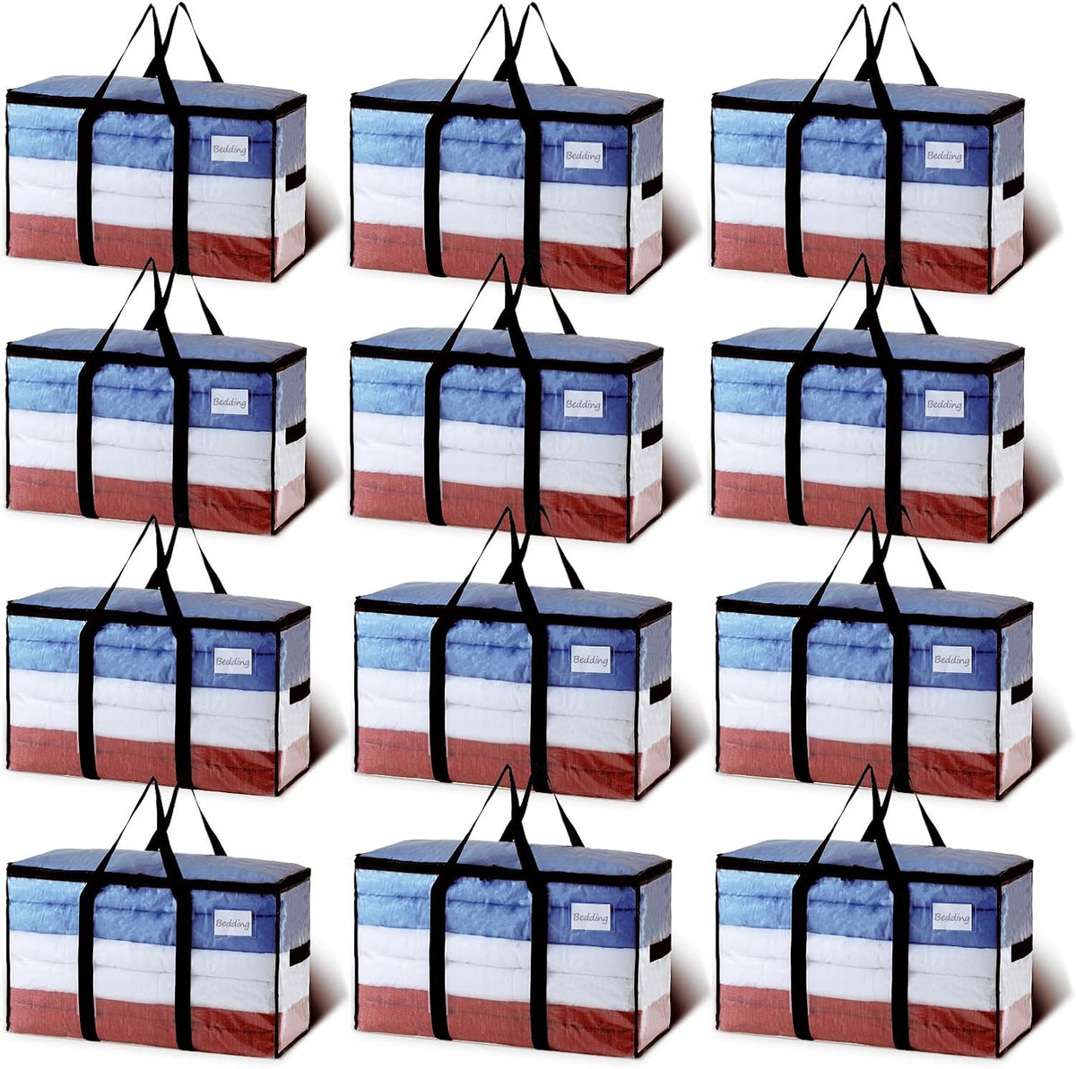TAILI Blue Extra Large Moving Bags,Storage Bags with Visible Window