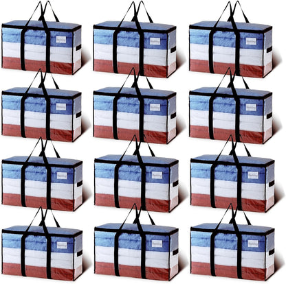 TAILI Blue Extra Large Moving Bags,Storage Bags with Visible Window