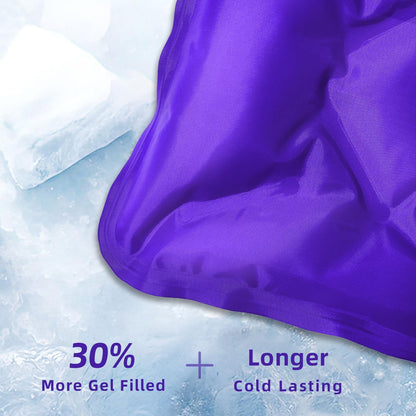 ZNÖCUETÖD Enhanced Knee Ice Pack Wrap 2 Pack for Pain Relief, Large Gel Ice Pack for Knee Leg Injuries Reusable with Cold Compression for Tendonitis, Arthritis, Swelling, Bruises, Surgery Recovery
