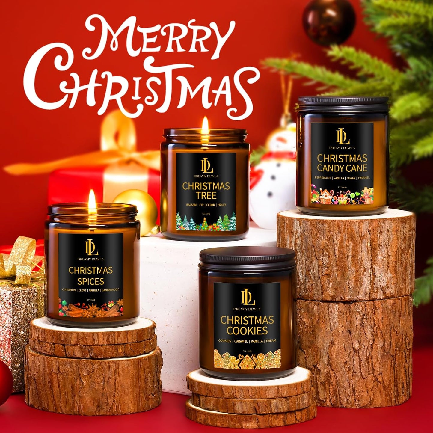 Scented Candles Set, 4 Pack Soy Candles for Home Scented, Candle Gifts for Women Men, 28oz 200 Hours Burn, Scents of Pineapple Cocktail/Coconut Vanilla/Pink Sands/Bahamian Breeze