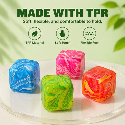 Squishy Textured Stress Balls 3pcs, Soft Memory Gel Squeeze Balls Fidget Toys for Kids/Adults Hand Exercises, Party Favors Anxiety Relief Squeeze Ball