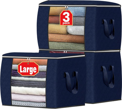 Fab totes Storage Bags for Clothes Blanket Storage Bins with Lids