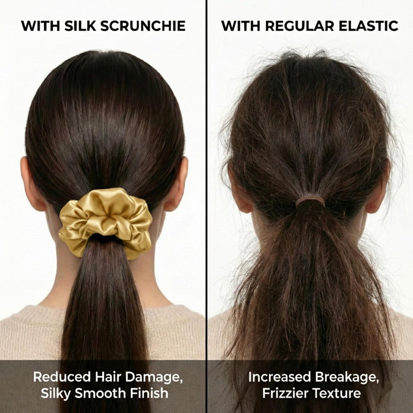 Silmer 22 Momme Silk Pillow Scrunchie Air, Oversized Lightweight Mulberry Silk Hair Tie with High Elasticity, Soft Padded No Crease Ponytail & Sleep Holder (Dusty Rose, 1Pc)