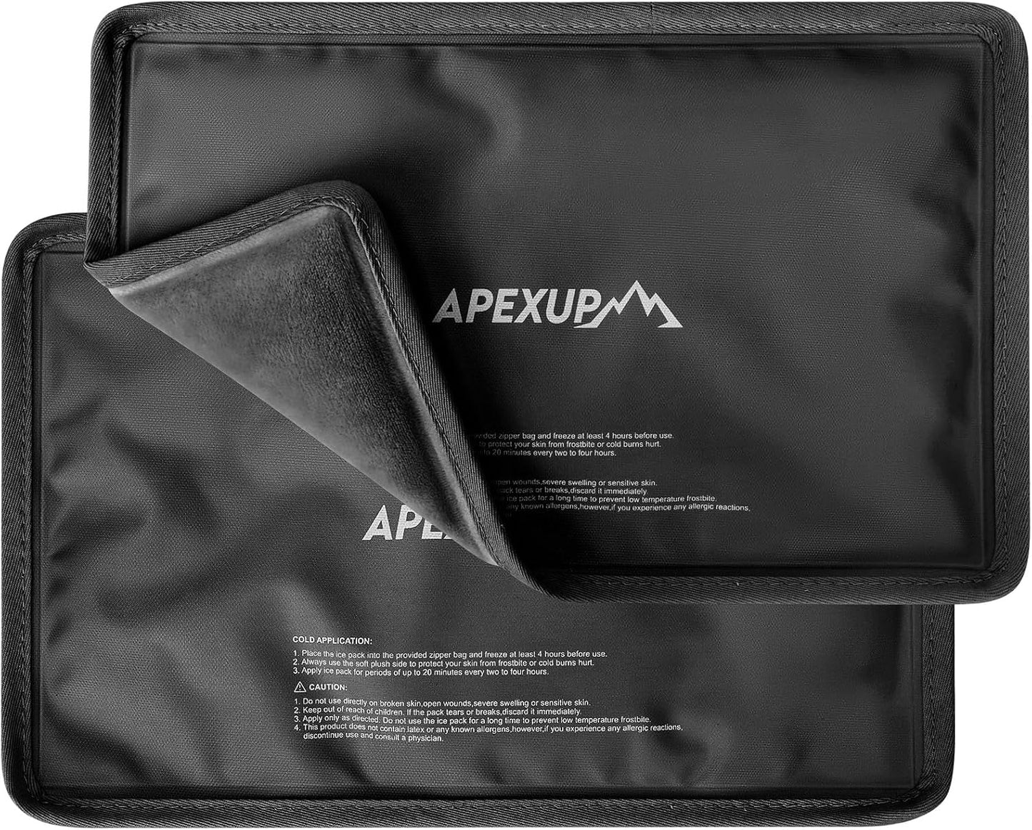 APEXUP Gel Ice Packs for Injuries Reusable, Flexible Double Sided Cold Packs for Injuries, Ice Pack for Knee, Shoulder, Back, Hip, Leg, Arm (Blue, 11.5"x7.5", 1PK)