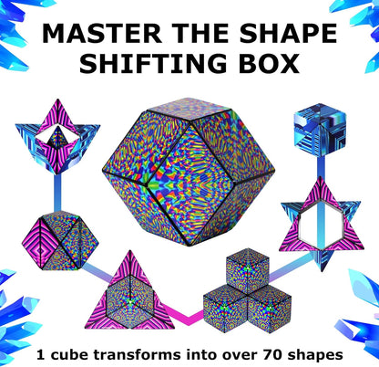 Shashibo DODECA Magnetic Puzzle Cube, Stress Relief Fidget Toy - Colors A