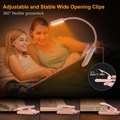 Gritin 16 LED Rechargeable Book Light for Reading in Bed