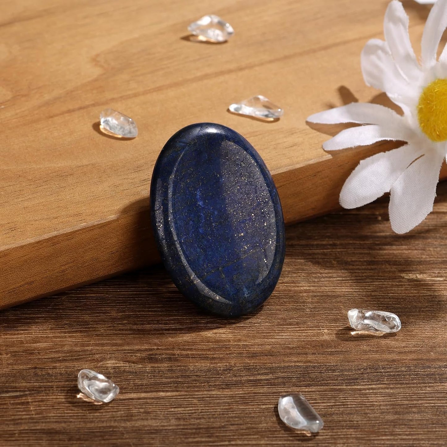 6PCS Thumb Worry Stone for Anxiety Healing Crystals Sets, Hand Carved Crystals and Healing Stones, Meditation Crystal Reiki Natural Relax Palm Stone for Anxiety Therapy Relief