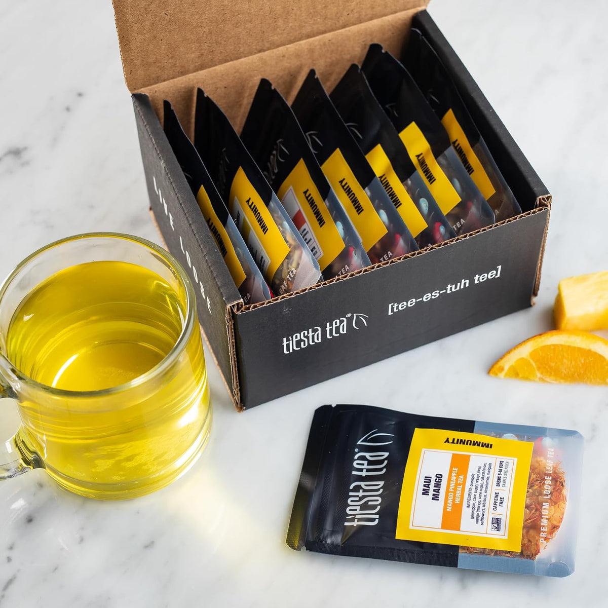 Tiesta Tea Herbal & Rooibos Tea Sampler Dry Flight Set 8 Pouches