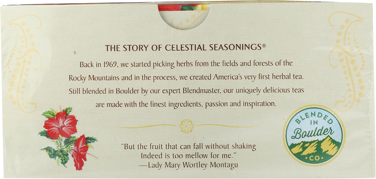 Celestial Seasonings 100% Natural Lemon Zinger Herbal Tea 20 ct
