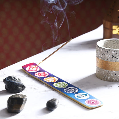 Bless-International Traditional-Handmade-Burner Wooden-Incense-Stick-Holder Ash-Catcher-Stand for-Aromatherapy-Meditation-Yoga (Incense Holder 10 inch(2 pcs))