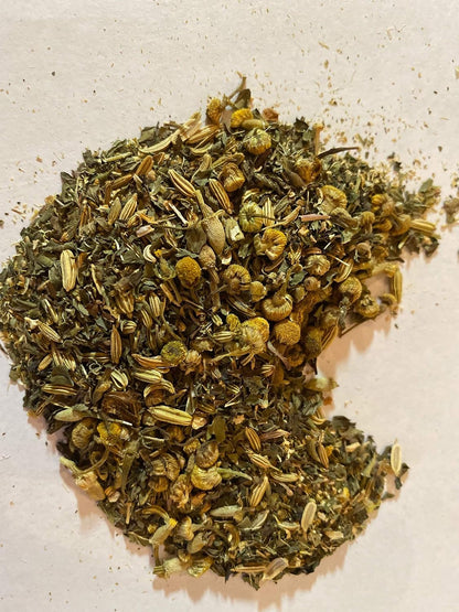 FIRE TEAS Soothing Stomach Relief Tea - For Irritable Bowel (IBS), Diverticulitis, Ulcer & Lining, Abdominal/Gut Discomfort -Organic Fennel, Peppermint, Chamomile, Ginger