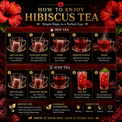 WOTIHA Premium 80 Hibiscus Flower Tea Bags (Flor de Jamaica) - 100% Natural, Tart & Refreshing, Hot or Ice Tea - Rich in Antioxidants, Sugar-Free Caffeine-Free Non-GMO Vegan Gluten-Free.