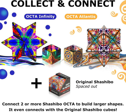 Shashibo DODECA Magnetic Puzzle Cube, Stress Relief Fidget Toy - Colors A