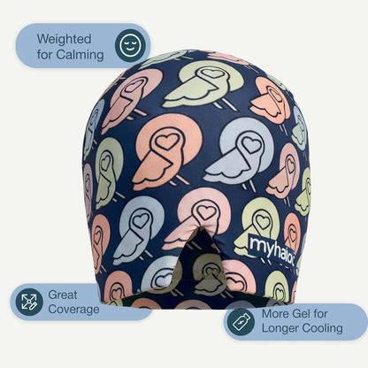 Myhalos® Migraine Relief Cap, Ice Hat for Migraines, Headache Relief Cap, 30% More Gel, Hot & Cold Therapy Head Ice Pack, Cooling Headache Hat, Tension Wrap, Hangover Cap, Ice Face Mask, FSA|HSA