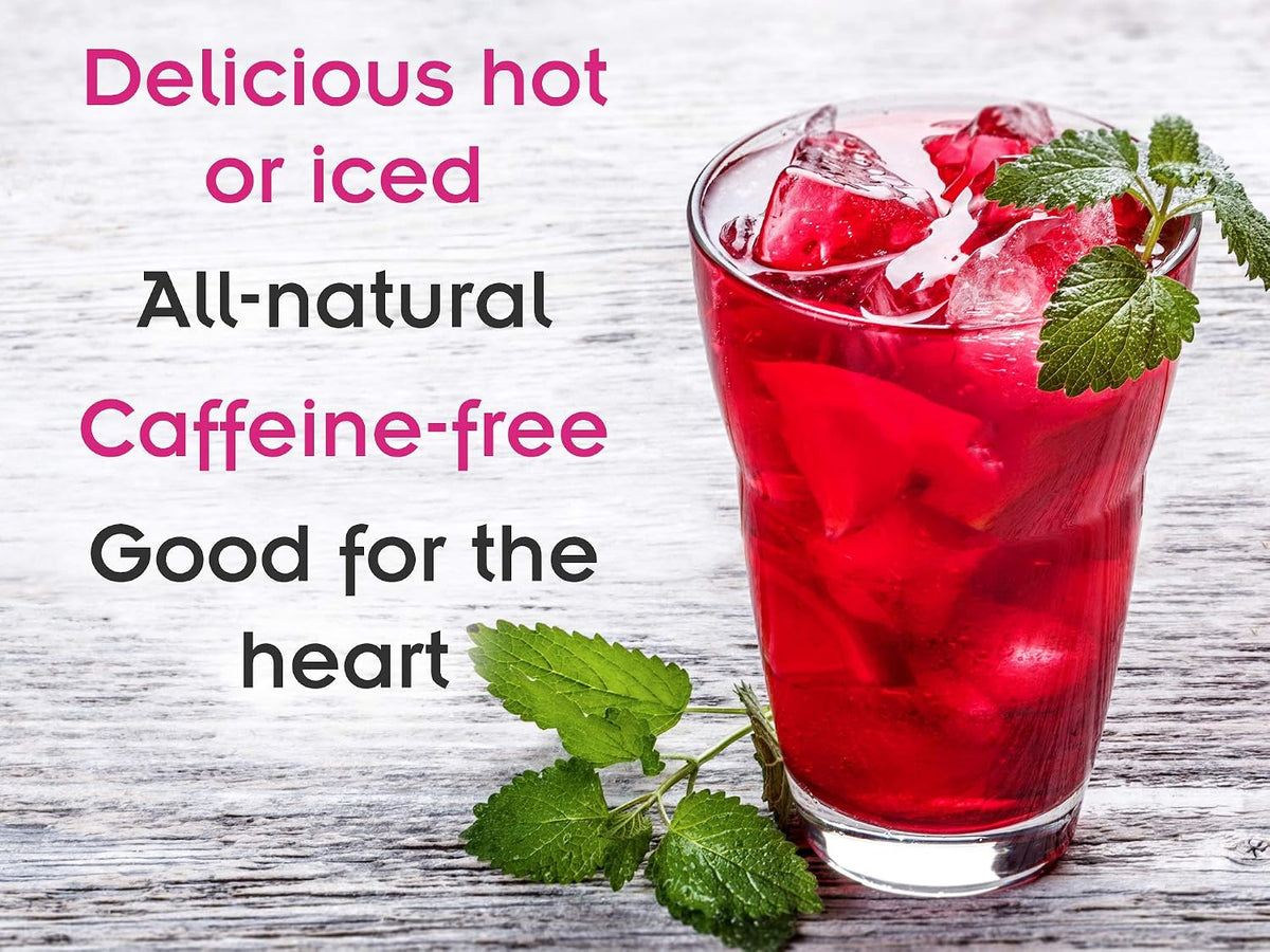 Very Berry Hibiscus Herbal Fruit Tea - Caffeine Free Loose Leaf Bulk Berries Herbs and Fruit - 5 Oz Pouch