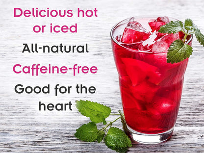 Very Berry Hibiscus Herbal Fruit Tea - Caffeine Free Loose Leaf Bulk Berries Herbs and Fruit - 5 Oz Pouch