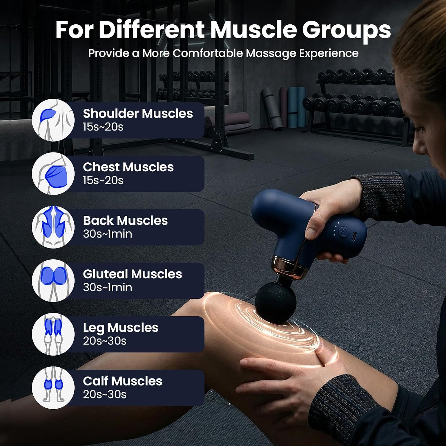 Rika Mini Massage Gun, Deep Tissue Percussion Massager, Ultra-Quiet Portable Handheld Muscle Massager for Athletes, Travel Massager for Home Gym Office, Green Gift for Women