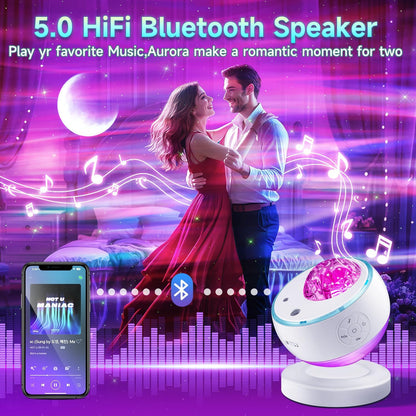 Staryou Birthday Gifts Galaxy Projector for Teen Girls & Boys, 375 Lights Aurora Light Projector with 15 White Noise, Bluetooth Speaker, Trendy Stuff Night Light Bedroom Decor, Led Lights for Bedroom
