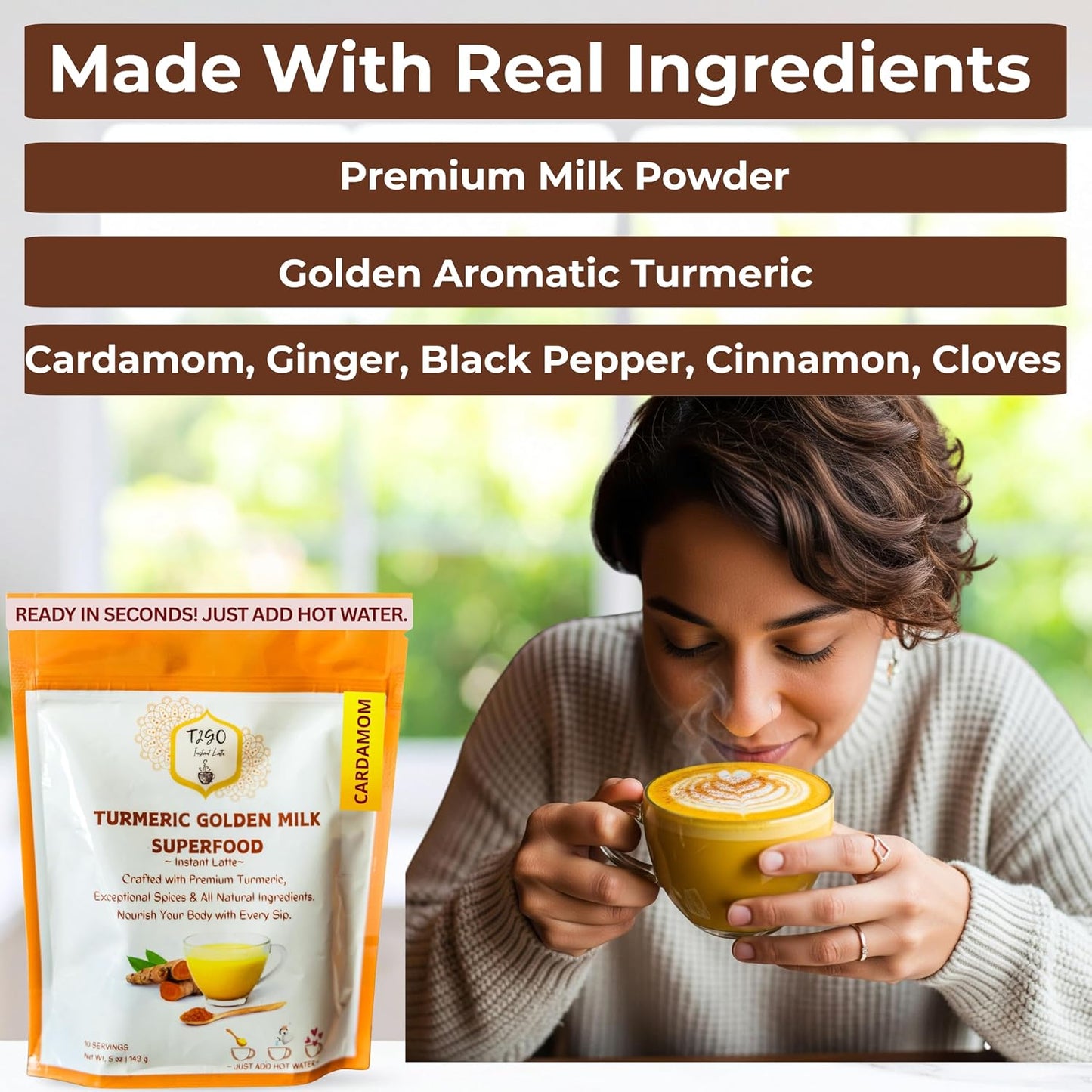 T2GO Authentic Karak Masala Chai Tea Mix – Just Add Water, 8 oz | Bold karak-style masala chai — real milk & spices in every scoop, no simmering
