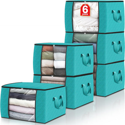 Fab totes Storage Bags for Clothes Blanket Storage Bins with Lids