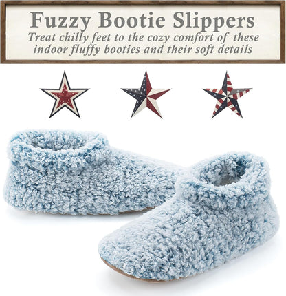 Cozylook Fuzzy Slippers for Women Indoor Soft Sole Slipper Socks with Non Slip Grippers Warm Fluffy