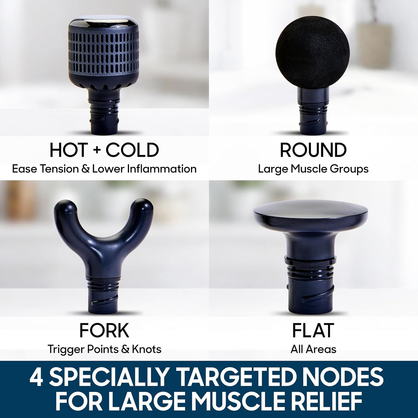Sharper Image Powerboost Move - Mini Percussion Massage Gun| 4 Attachments, 4 Speeds, FSA Eligible| Full Body Back & Shoulder Massager| Deep Tissue Muscle Recovery| Portable Pain Relief Massage Tool