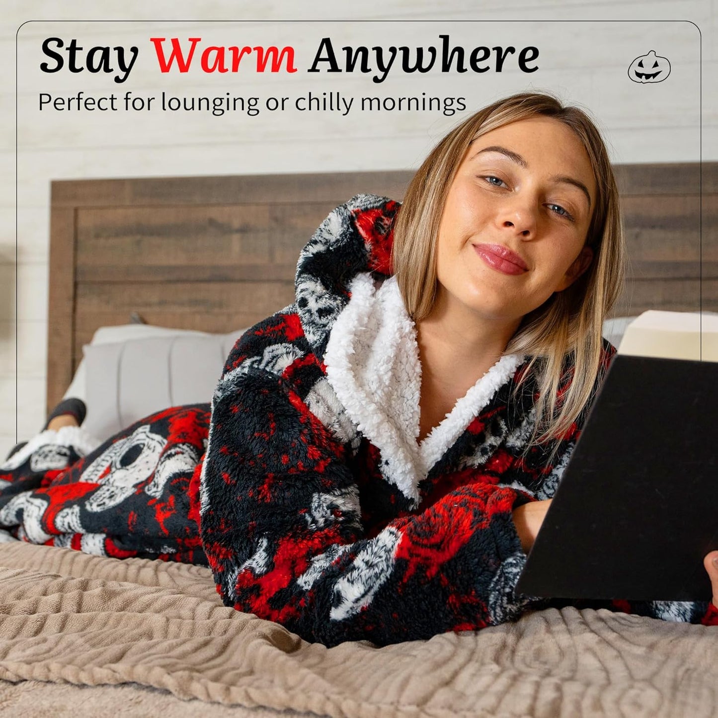 Capecage Blanket Hoodie, Long Hooded Blanket Sweatshirt as Birthday Gifts for Women Men, Long Wearable Blanket for Women Men.