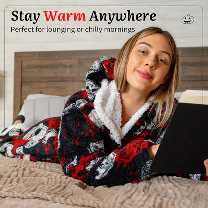 Capecage Blanket Hoodie, Long Hooded Blanket Sweatshirt as Birthday Gifts for Women Men, Long Wearable Blanket for Women Men.