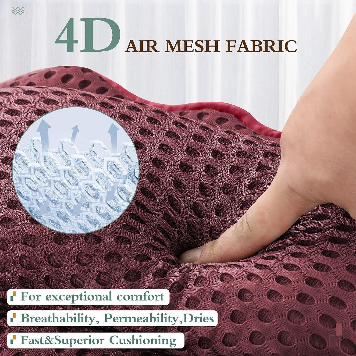 Bath Pillow RUVINCE Ergonomic Luxury Bathtub Pillow with Head,Neck, Shoulder and Back Support, 4D Bath Pillows for tub with 6 Powerful Suction Cups, Fits All Bathtub