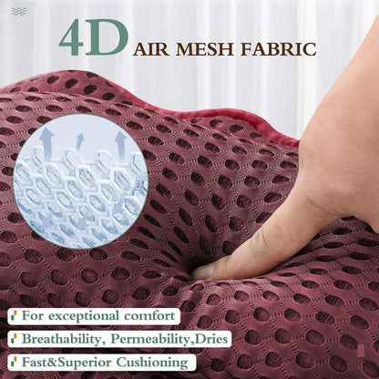 Bath Pillow RUVINCE Ergonomic Luxury Bathtub Pillow with Head,Neck, Shoulder and Back Support, 4D Bath Pillows for tub with 6 Powerful Suction Cups, Fits All Bathtub