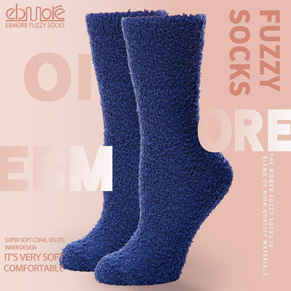 EBMORE Womens Fuzzy Socks Slipper Fluffy Cozy Comfy Cabin Plush Warm Winter Sleep Home Soft Socks