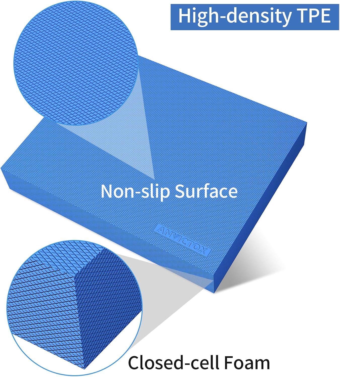 Balance Pad 15.8 * 13.2 * 2 inch,Large Balance Pad for Physical Therapy,Foam Balance Board for Rehabilitation Stability Workout Knee and Ankle Exercise Strength Training