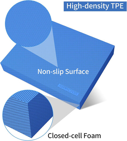 Balance Pad 15.8 * 13.2 * 2 inch,Large Balance Pad for Physical Therapy,Foam Balance Board for Rehabilitation Stability Workout Knee and Ankle Exercise Strength Training
