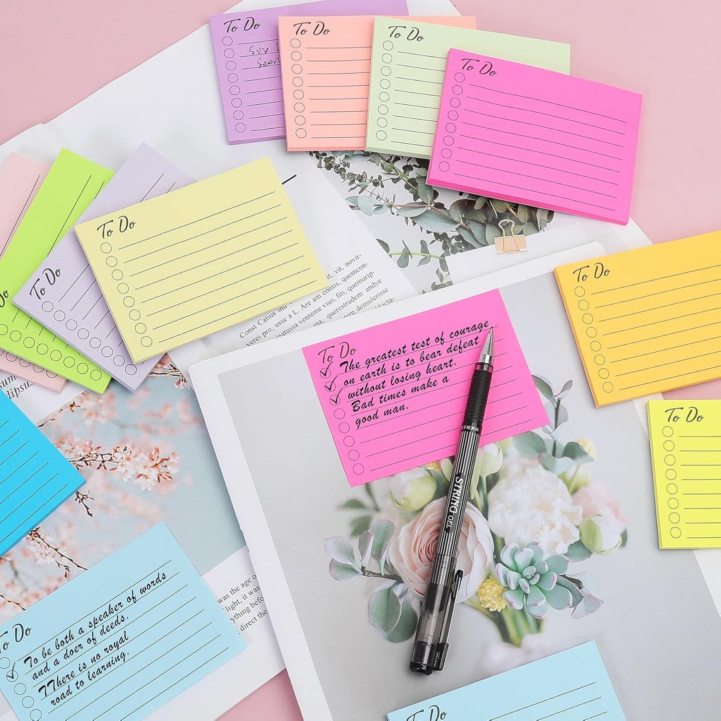 12 Pack to Do List Sticky Notes, 3x4 Inch, Lined Checklist Sticky Pads