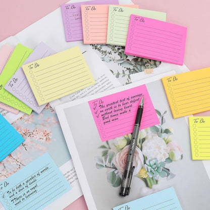 12 Pack to Do List Sticky Notes, 3x4 Inch, Lined Checklist Sticky Pads