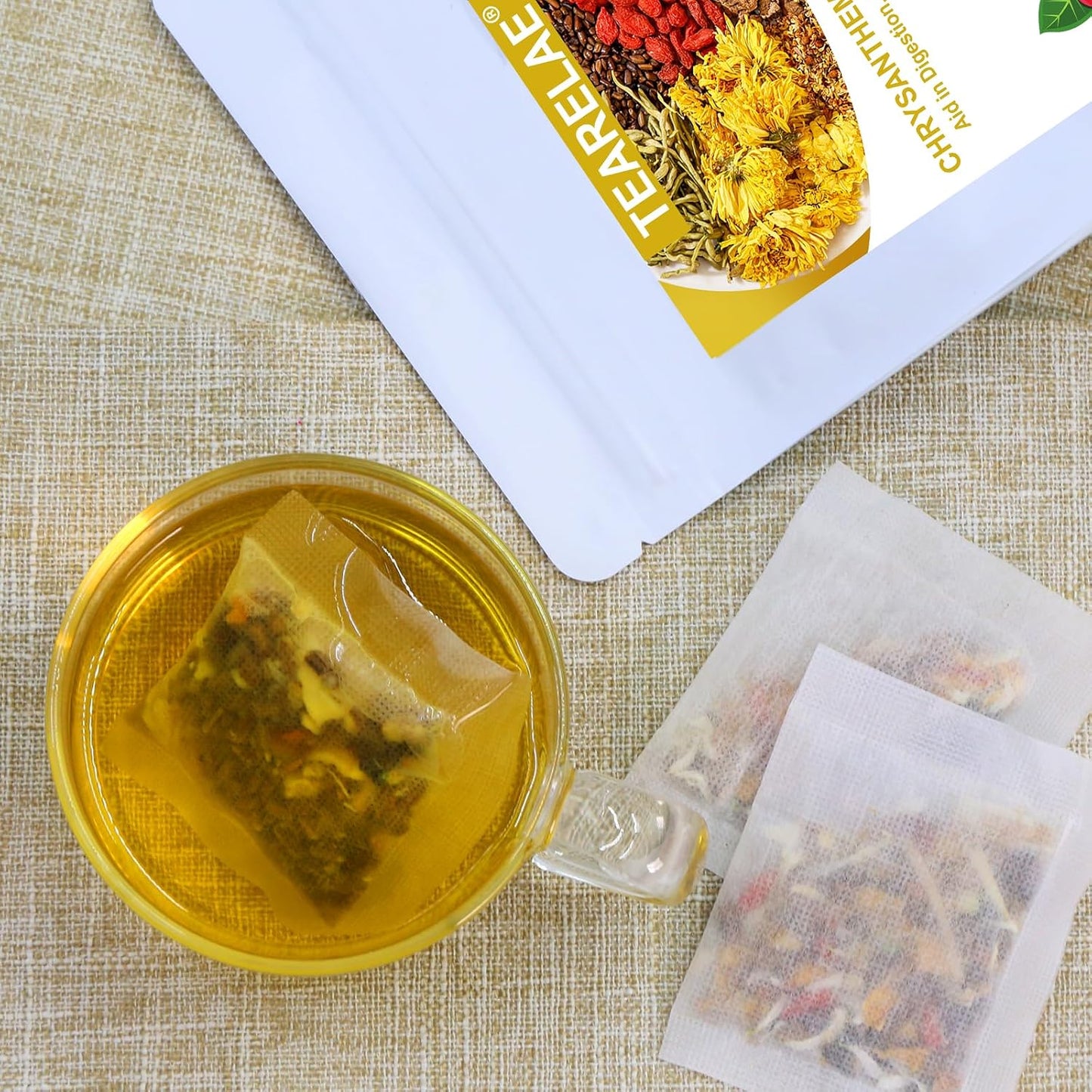 TEARELAE - Chamomile Lavender Tea, 50 Herbal Tea Bags with Lemon Balm for Relaxation & Bedtime - Non-GMO - Caffeine-Free - Floral & Soothing