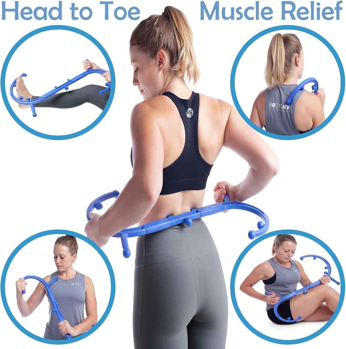 Body Back Buddy Classic Back Massager & Neck Massager for Pain Relief Black