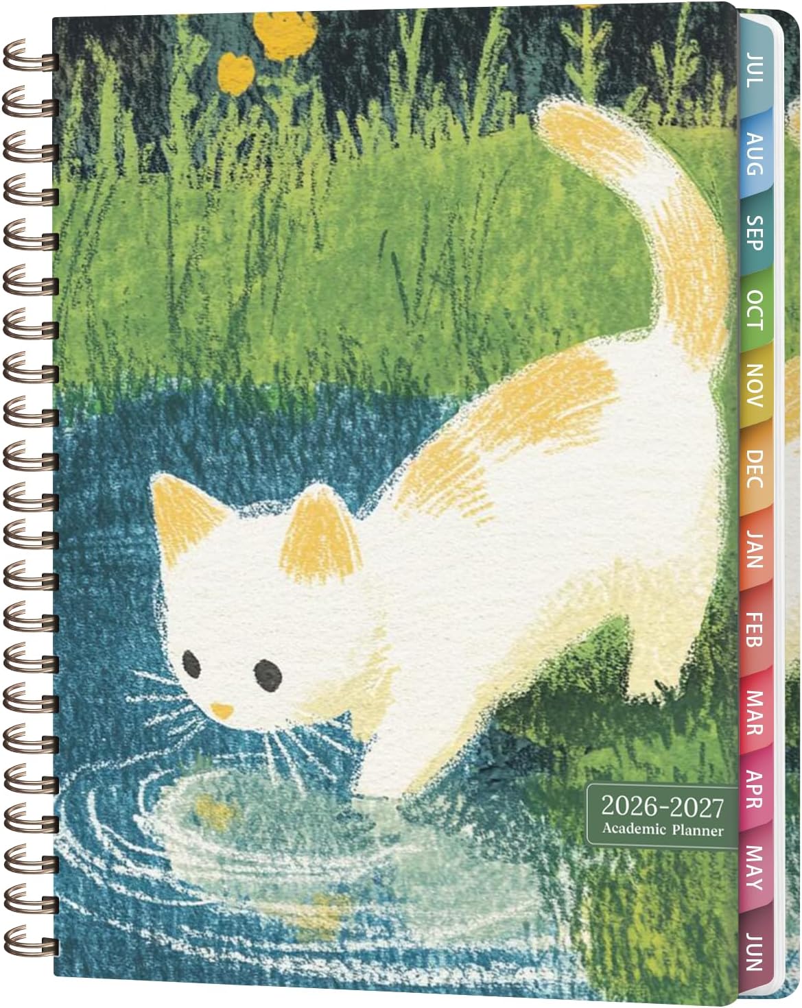 Planner 2026-2027, Weekly and Monthly Calendar Planner, JUL 2026 - JUN 2027 | A5(6.3'' x 8.5''), Hardcover, Agenda Book, Sprial Bound, Inner Pocket, Office and School Use